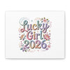 Lucky Girl 2026 Canvas | manifest luck, 2026 lucky charms
