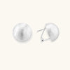 Brushed Silver Dome Earrings