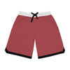 Men's Basketball Rib Shorts — Maroon Athletic Mesh Drawstring